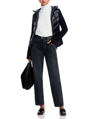 Quilted Down Front Cardigan