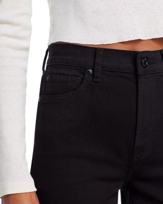 Alexa High Rise Cropped Jeans in Black