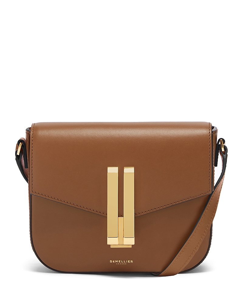 Demellier Vancouver Small Crossbody In Tan/gold