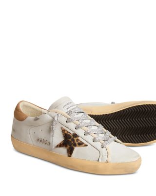 Women's Super Star Leopard Print Calf Hair Sneakers