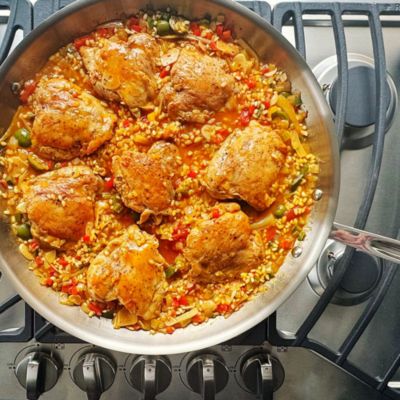 D3 Stainless 14" Fry Pan with Lid