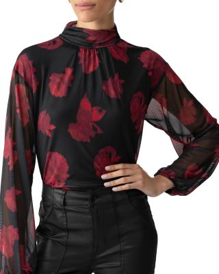 Sanctuary - Floral Print Mesh Top