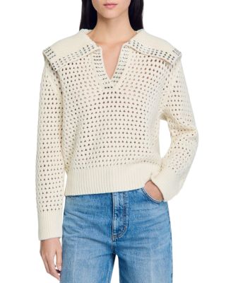 Sandro Ursule Open Knit Sweater