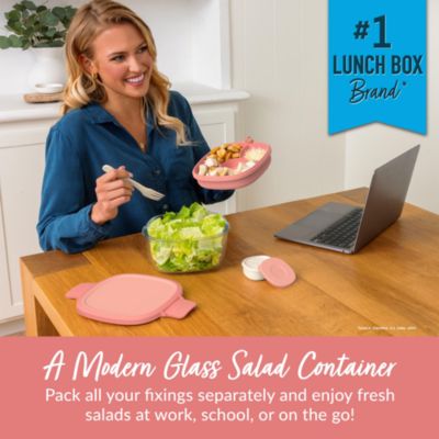 Glass Leak Proof Salad Container