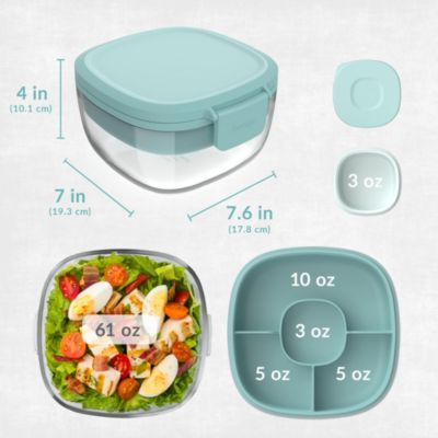 Glass Leak Proof Salad Container