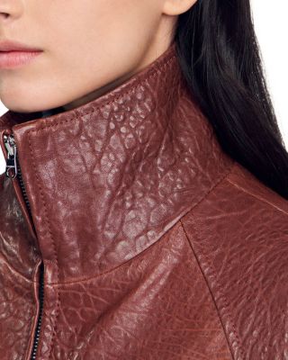 Sandro Jordan Leather Jacket | Bloomingdale's