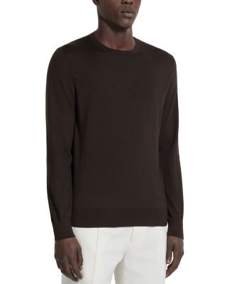 Zegna Khaki Cashseta Crewneck Sweater