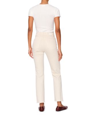 Patti High Rise Straight Jeans in Ecru