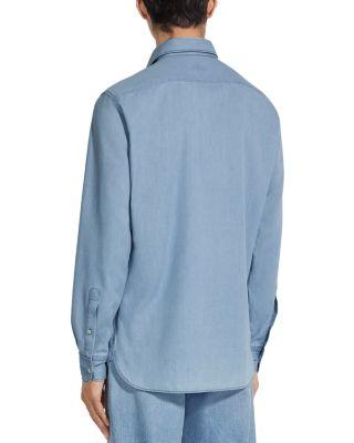 Bleached Button Front Shirt