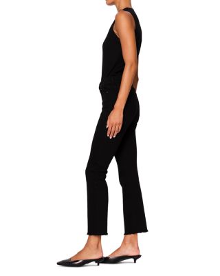 Mara Straight Mid Rise Instasculpt™ Ankle Jeans in Black Peached Raw