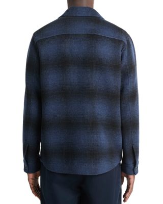 Wool &amp; Nylon Splittable Plaid Shirt Jacket