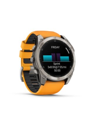 Fenix 8 51mm, Amoled, Saphire, Bare Graphite Titanium, Spark Orange/Graphite Band Watch