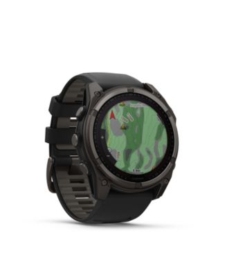 Fenix 8 51mm, Saphire Solar, Carbon Gray Titanium Black, Black/Pebble Gray Band Watch