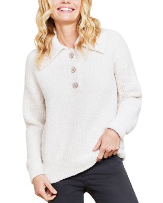 BAREFOOT DREAMS - CozyChic Polo Collar Sweatshirt