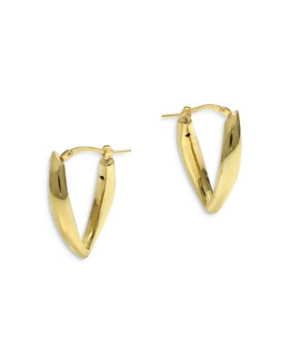 14K Yellow Gold Artform Hoop Earrings 
