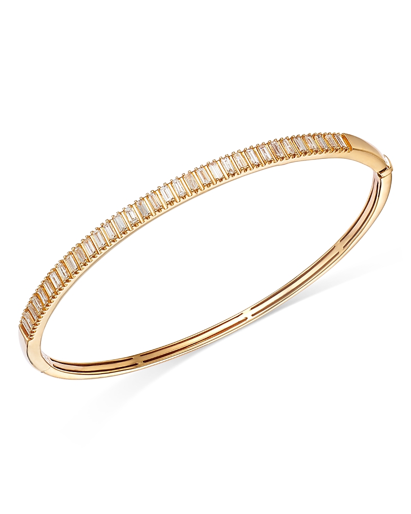 Bloomingdale's Fine Collection Diamond Baguette Bangle Bracelet In 14k Yellow Gold, 1.00 Ct. T. W. In Yellow Gold