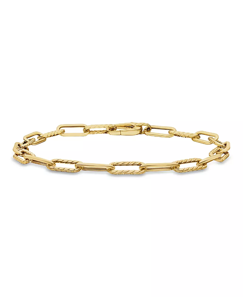 David Yurman Dy Madison Chain Bracelet in 18K Yellow Gold, 4mm