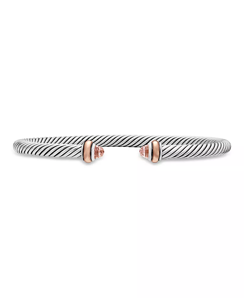 David Yurman Cable Classic Bracelet with Morganite and 18K Rose Gold