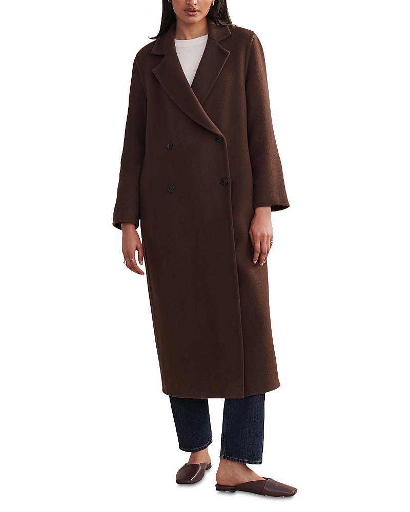Jenni Kayne Olivia Wool Blend Coat In Chocolate