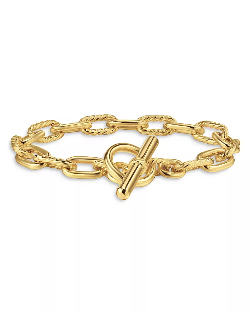 David Yurman Dy Madison Toggle Chain Bracelet in 18K Yellow Gold