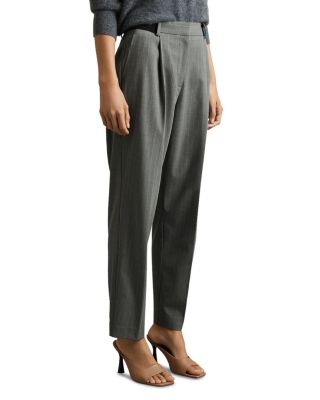 REISS - Flora Pinstripe Taper Front Pants
