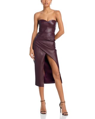 Bardot - Kai Faux Leather Midi Dress