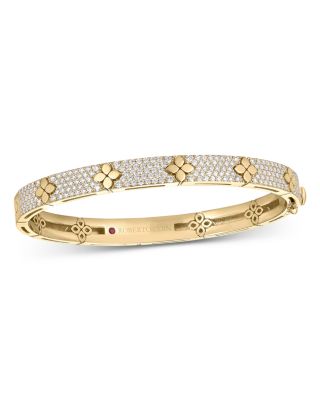 Roberto Coin 18K Yellow Gold Diamond Love in Verona Bangle Bracelet