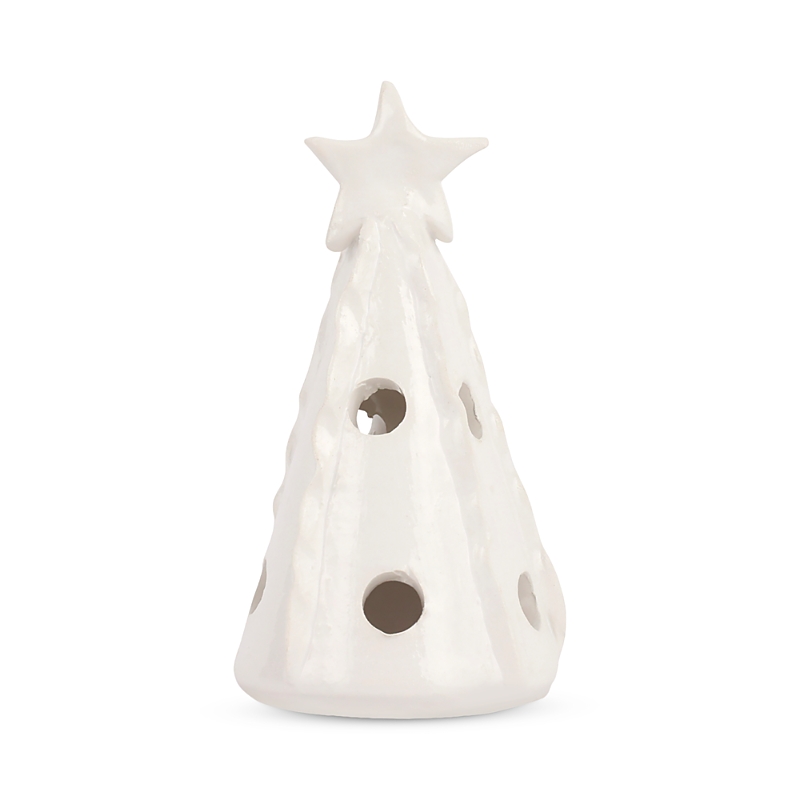 Vietri Foresta Mini Ribbon Tree Christmas Decor In White