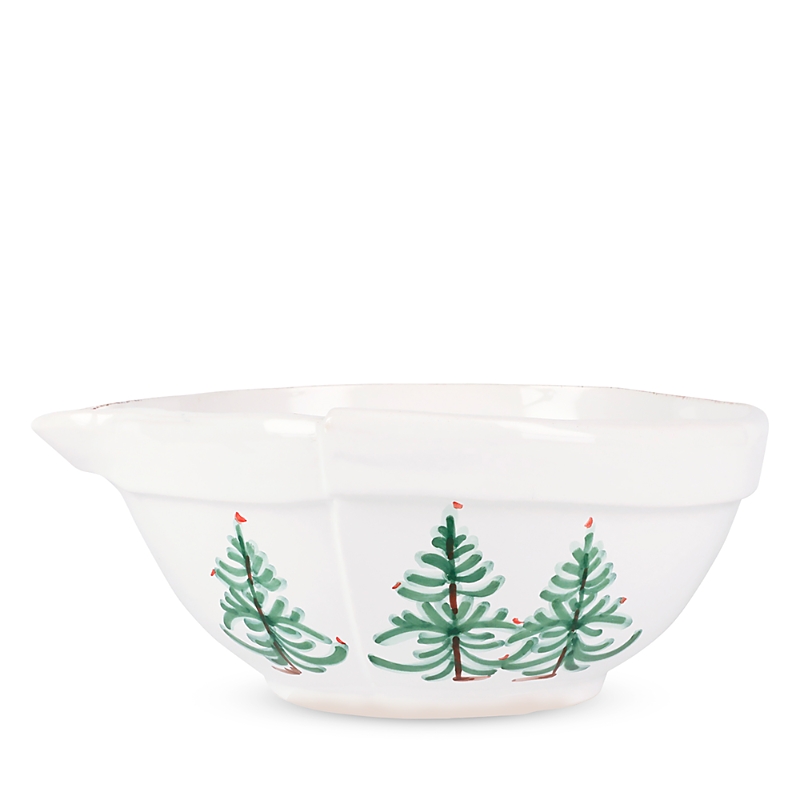 Vietri Lastra Holiday Medium Mixing Bowl In White