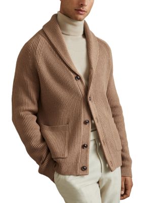REISS - Ribbed Shawl Cardigan