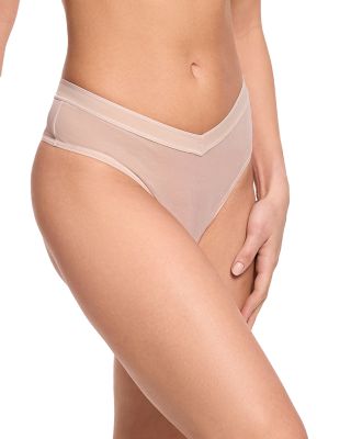 Mesh High Cut Thong Panties