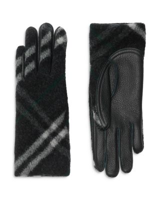 Check Wool Gloves