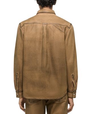 Curved Waxed Oil Stain Shirt