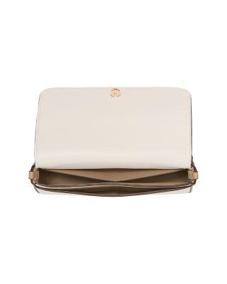 Devin Colorblocked Saffiano Leather Flap Chain Wallet