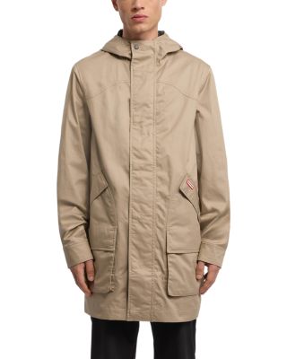 Downing Coated Cotton Hooded Rain Jacket 