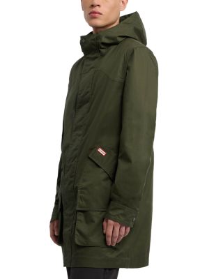 Downing Coated Cotton Hooded Rain Jacket 
