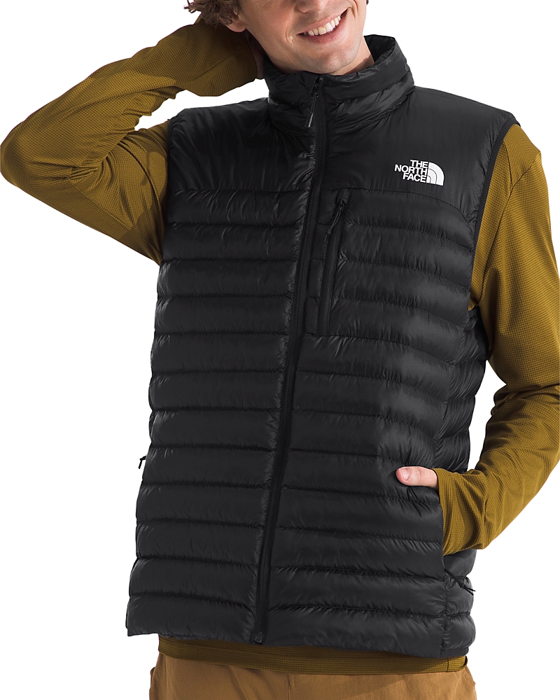 The North Face Men Black Logo Puffer Vest, Xl Luxury Jackets For Men Darveys In Tnf Black