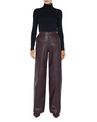 Livvy Leather Straight Leg Pants
