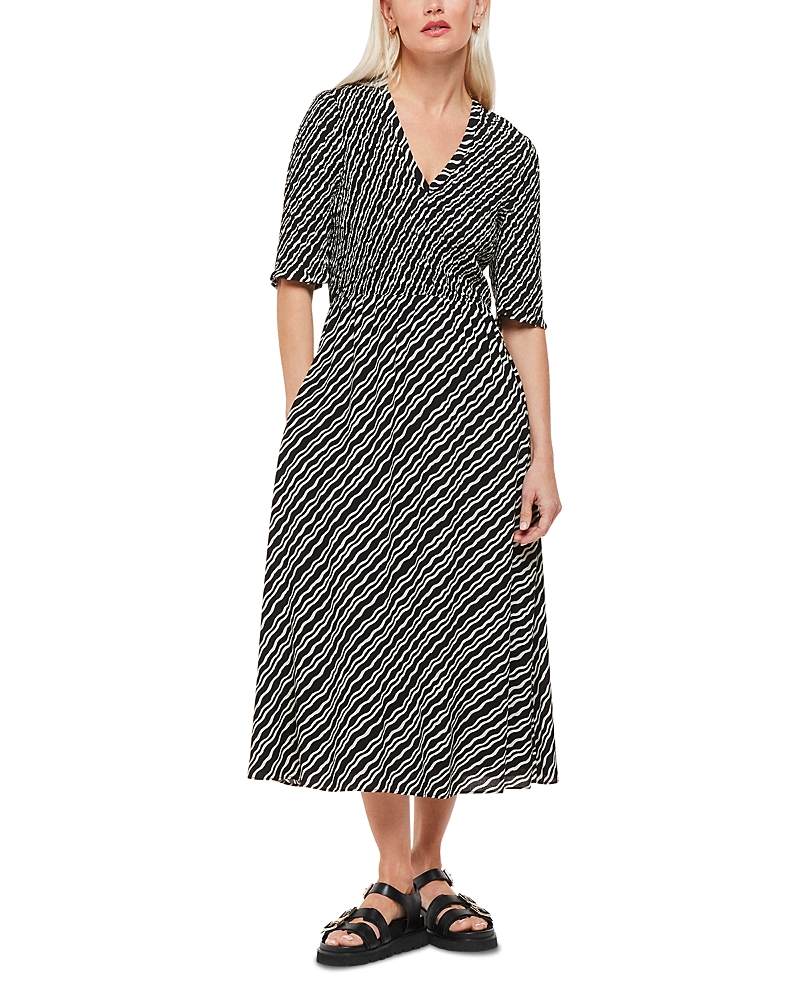 Whistles Petite Ruched Midi Dress