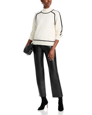 Mock Neck Contrast Sweater