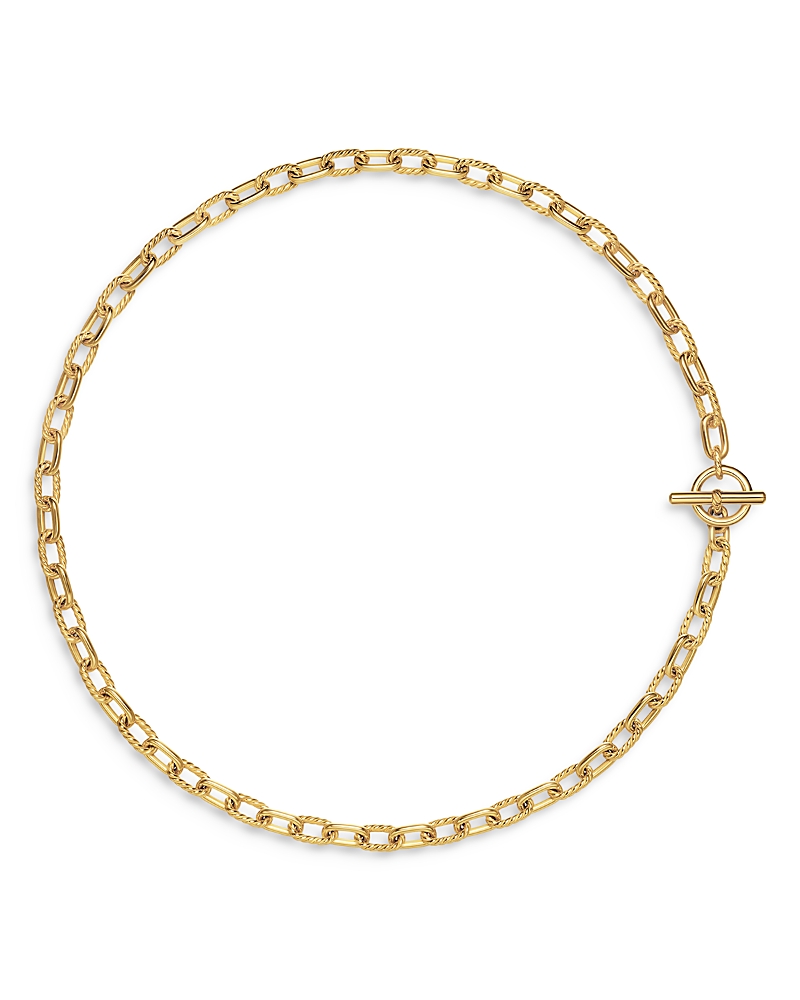 David Yurman Dy Madison Toggle Chain Necklace in 18K Yellow Gold, 5.5mm
