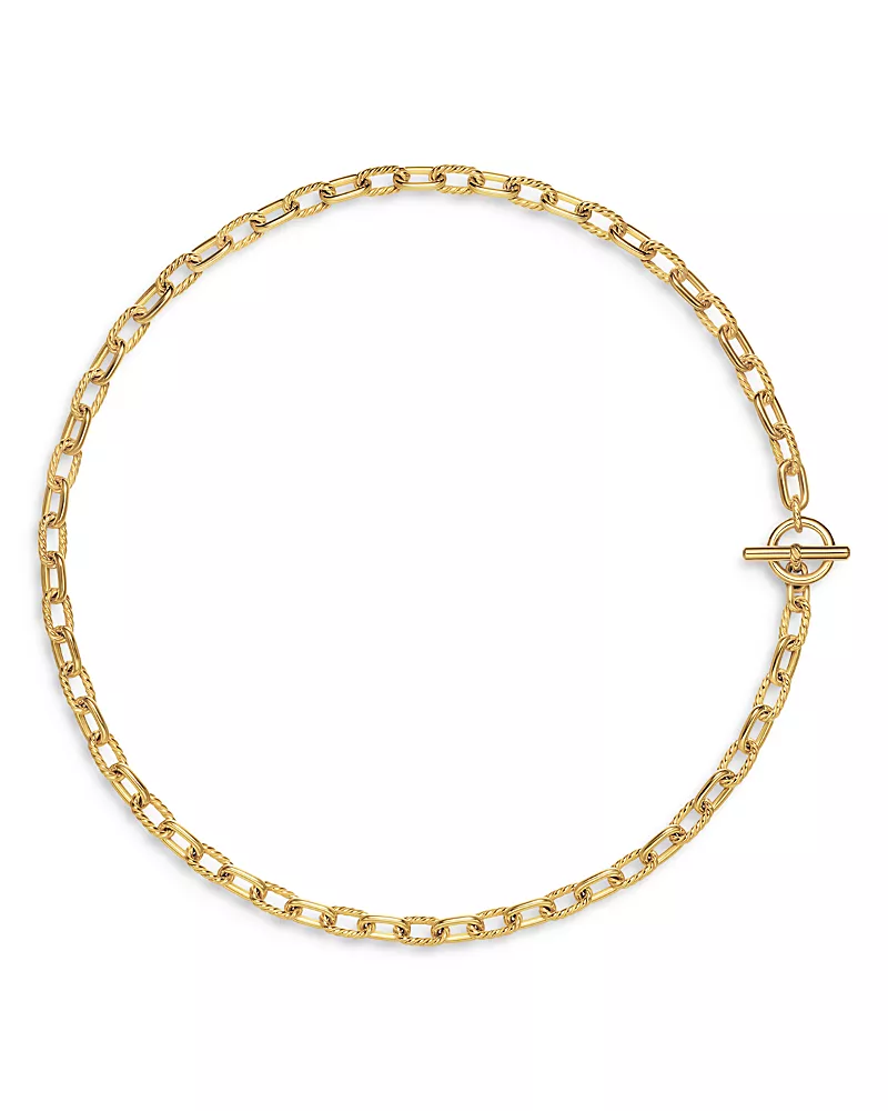 David Yurman Dy Madison Toggle Chain Necklace in 18K Yellow Gold, 5.5mm