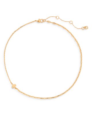 kate spade new york Spade Charm Collar Necklace in Gold Tone, 16-19