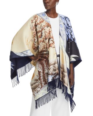 FERRAGAMO - Daynight Wool Cashmere & Silk Cape