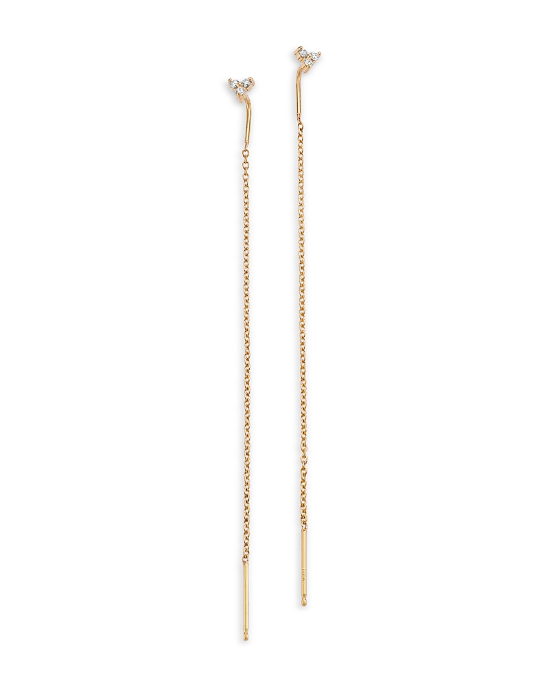Zoe Chicco 14K Yellow Gold Diamond Threader Earrings