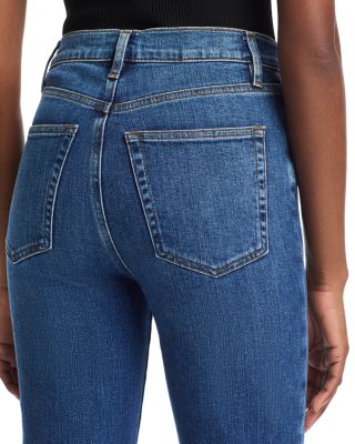 Le Sleek Straight Fit High Rise Cropped Jeans in Marsa