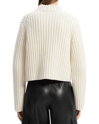 Wool Cashmere Zip Front Cardigan