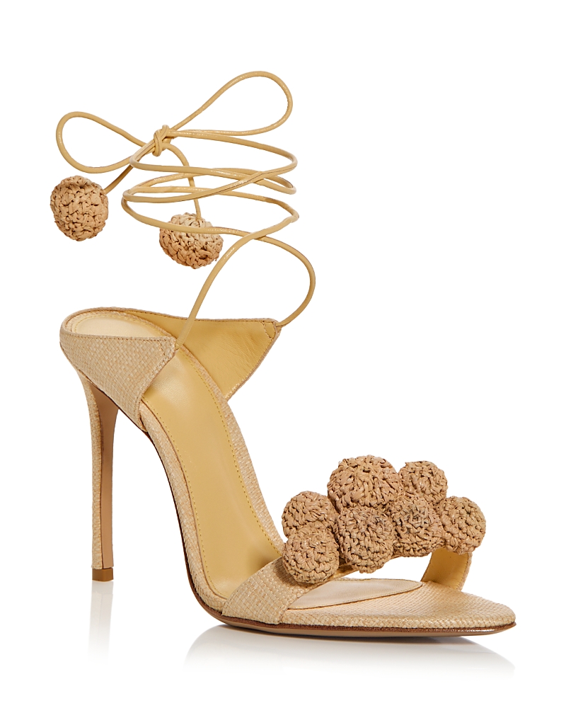 Alexandre Birman Resse Raffia Sandals In Natural