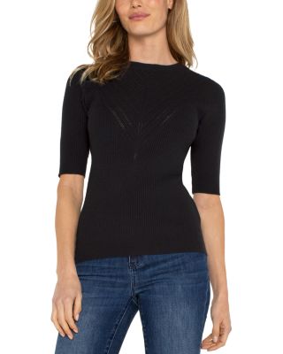 Liverpool Los Angeles - Elbow Sleeve Crewneck Sweater