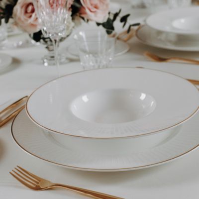 Chateau Septfontaines Gold Rim Dinner Bowl